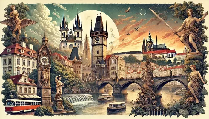 Vista della Città Vecchia di Praga