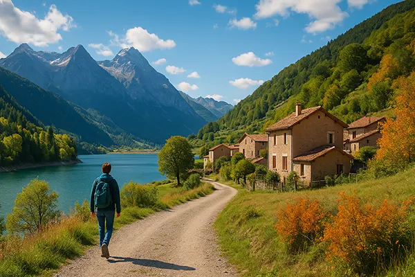 Strada rurale assolata