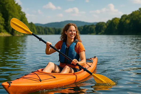 Lake kayaking adventure
