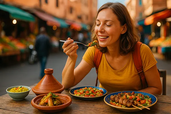 Comida de rua vibrante